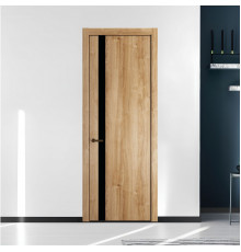 18 NE.O Дуб Карамель вставка Монохром черный кромка Деорэ ProfilDoors Orange
