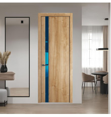 18 NE.O Дуб Карамель вставка Зеркало синее кромка Серая ночь ProfilDoors Orange