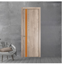 18 NE.O Дуб Сонома вставка Монохром медный кромка Шампань ProfilDoors Orange