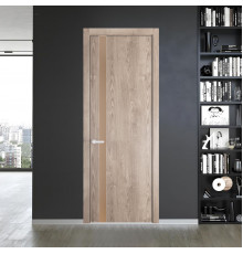 18 NE.O Дуб Сонома вставка Монохром серебристая бронза кромка Вайт ProfilDoors Orange