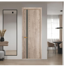 18 NE.O Дуб Сонома вставка Монохром теплый серый кромка Бронза ProfilDoors Orange