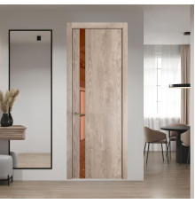 18 NE.O Дуб Сонома вставка Зеркало бронзовое кромка Шампань ProfilDoors Orange
