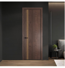 18 NE.O Дуб Тобакко вставка Дуб Мокко кромка Черный ProfilDoors Orange