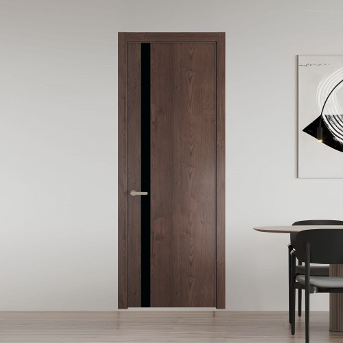 18 NE.O Дуб Тобакко вставка Монохром черный кромка Никель ProfilDoors Orange