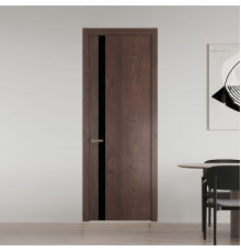 18 NE.O Дуб Тобакко вставка Монохром черный кромка Шампань ProfilDoors Orange