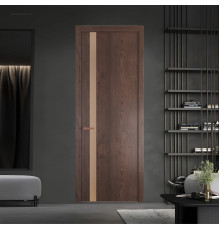 18 NE.O Дуб Тобакко вставка Монохром серебристая бронза кромка Медь ProfilDoors Orange