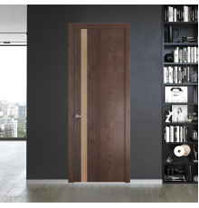 18 NE.O Дуб Тобакко вставка Монохром серебристая бронза кромка Никель ProfilDoors Orange