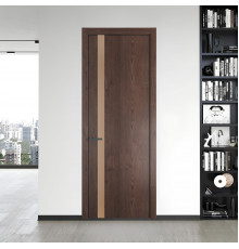 18 NE.O Дуб Тобакко вставка Монохром серебристая бронза кромка Серая ночь ProfilDoors Orange
