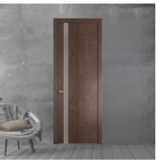 18 NE.O Дуб Тобакко вставка Монохром серебро кромка Золото ProfilDoors Orange