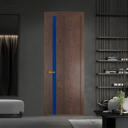 18 NE.O Дуб Тобакко вставка Монохром синий кромка Бронза ProfilDoors Orange