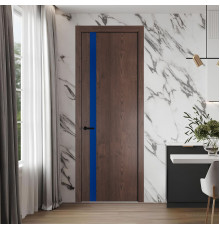 18 NE.O Дуб Тобакко вставка Монохром синий кромка Черный ProfilDoors Orange