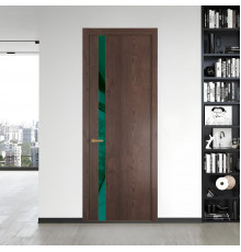 18 NE.O Дуб Тобакко вставка Зеленый лес лак кромка Золото ProfilDoors Orange