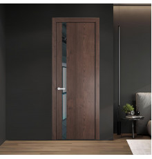 18 NE.O Дуб Тобакко вставка Зеркало серое кромка Черный муар ProfilDoors Orange