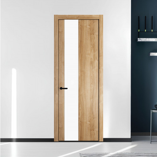 19 NE.O Дуб Карамель вставка Монохром белый кромка Черный ProfilDoors Orange