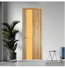 19 NE.O Дуб Карамель вставка Монохром кремовый кромка Медь ProfilDoors Orange