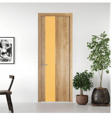 19 NE.O Дуб Карамель вставка Монохром кремовый кромка Никель ProfilDoors Orange