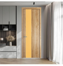 19 NE.O Дуб Карамель вставка Монохром кремовый кромка Серебро ProfilDoors Orange