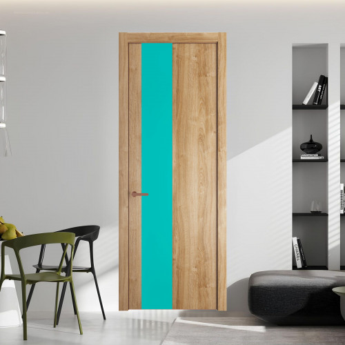 19 NE.O Дуб Карамель вставка Монохром мята кромка Медь ProfilDoors Orange