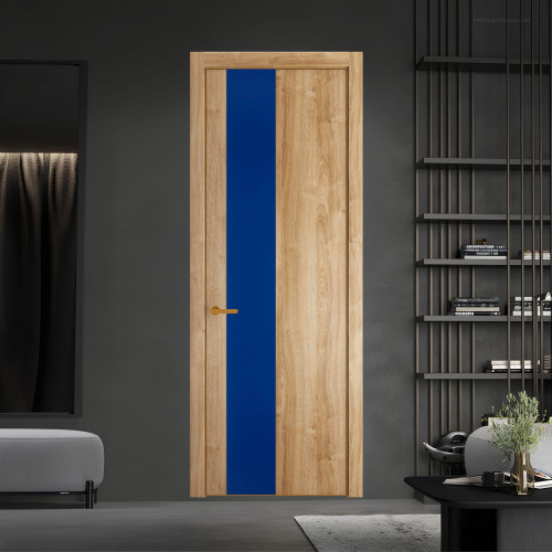 19 NE.O Дуб Карамель вставка Монохром синий кромка Бронза ProfilDoors Orange