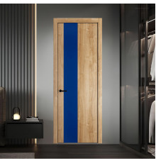 19 NE.O Дуб Карамель вставка Монохром синий кромка Черный ProfilDoors Orange