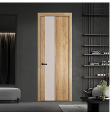 19 NE.O Дуб Карамель вставка Монохром светло-серый кромка Черный ProfilDoors Orange