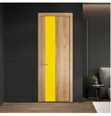 19 NE.O Дуб Карамель вставка Монохром светло-желтый кромка Золото ProfilDoors Orange