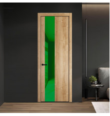 19 NE.O Дуб Карамель вставка Светло-желтый лак кромка Черный ProfilDoors Orange