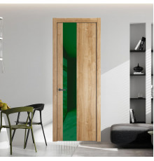 19 NE.O Дуб Карамель вставка Желтый лак кромка Серая ночь ProfilDoors Orange