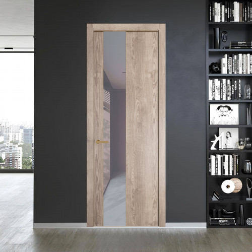 19 NE.O Дуб Сонома вставка Холодный серый лак кромка Золото ProfilDoors Orange