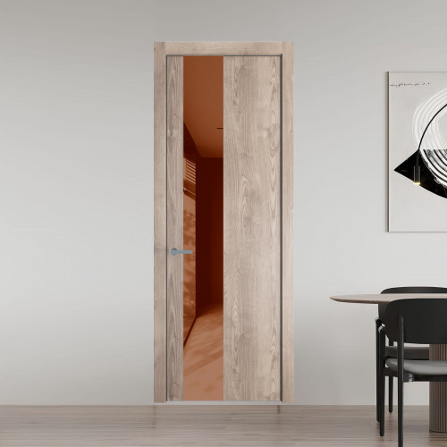 19 NE.O Дуб Сонома вставка Коричневая нуга лак кромка Серебро ProfilDoors Orange