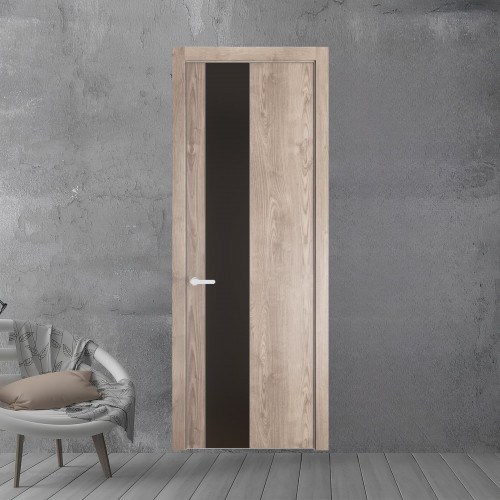 19 NE.O Дуб Сонома вставка Монохром графит кромка Вайт ProfilDoors Orange