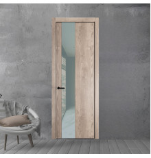 19 NE.O Дуб Сонома вставка Теплый серый лак кромка Черный ProfilDoors Orange