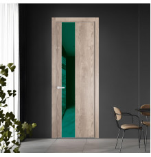 19 NE.O Дуб Сонома вставка Зеленый лес лак кромка Вайт ProfilDoors Orange