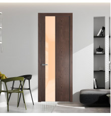 19 NE.O Дуб Тобакко вставка Бежевый лак кромка Серебро ProfilDoors Orange