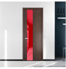 19 NE.O Дуб Тобакко вставка Красный лак кромка Черный муар ProfilDoors Orange