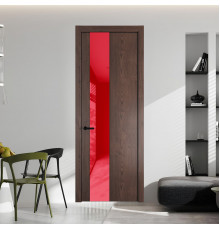 19 NE.O Дуб Тобакко вставка Красный лак кромка Черный ProfilDoors Orange
