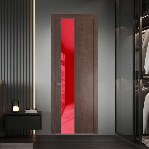 19 NE.O Дуб Тобакко вставка Красный лак кромка Медь ProfilDoors Orange