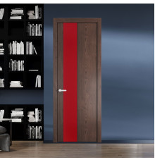 19 NE.O Дуб Тобакко вставка Монохром красный кромка Черный муар ProfilDoors Orange