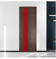 19 NE.O Дуб Тобакко вставка Монохром красный кромка Серая ночь ProfilDoors Orange