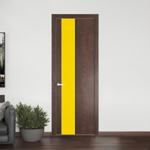 19 NE.O Дуб Тобакко вставка Монохром светло-желтый кромка Вайт ProfilDoors Orange