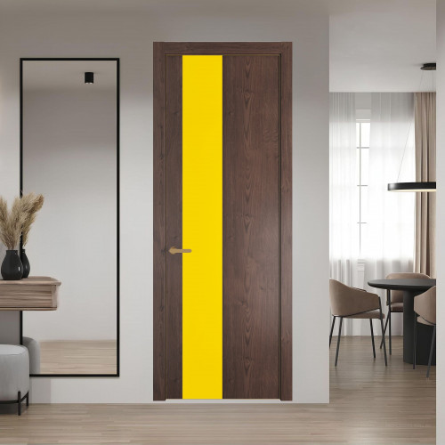 19 NE.O Дуб Тобакко вставка Монохром светло-желтый кромка Золото ProfilDoors Orange