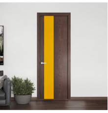 19 NE.O Дуб Тобакко вставка Монохром желтый кромка Черный муар ProfilDoors Orange