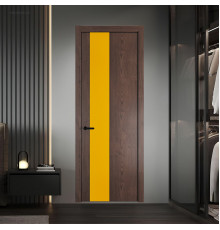 19 NE.O Дуб Тобакко вставка Монохром желтый кромка Черный ProfilDoors Orange