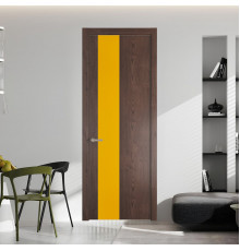 19 NE.O Дуб Тобакко вставка Монохром желтый кромка Никель ProfilDoors Orange