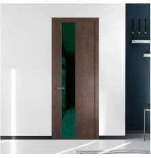 19 NE.O Дуб Тобакко вставка Темно-зеленый лак кромка Медь ProfilDoors Orange