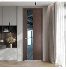 19 NE.O Дуб Тобакко вставка Зеркало кромка Никель ProfilDoors Orange