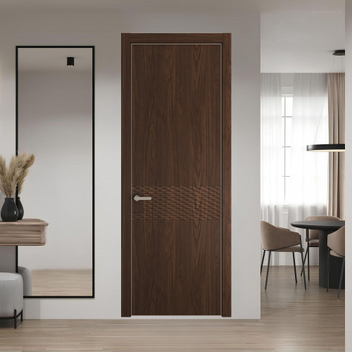 54 NE.O Орех Шоколад вставка Глухая кромка Никель ProfilDoors Orange