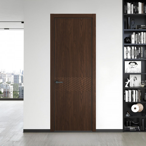 54 NE.O Орех Шоколад вставка Глухая кромка Серая ночь ProfilDoors Orange
