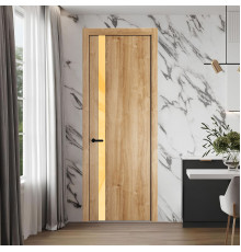 18 NE.O Дуб Карамель вставка Кремовый лак кромка Черный ProfilDoors Orange