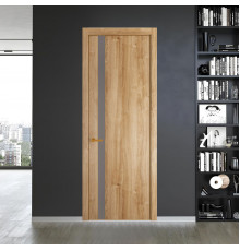 18 NE.O Дуб Карамель вставка Монохром холодный серый кромка Бронза ProfilDoors Orange